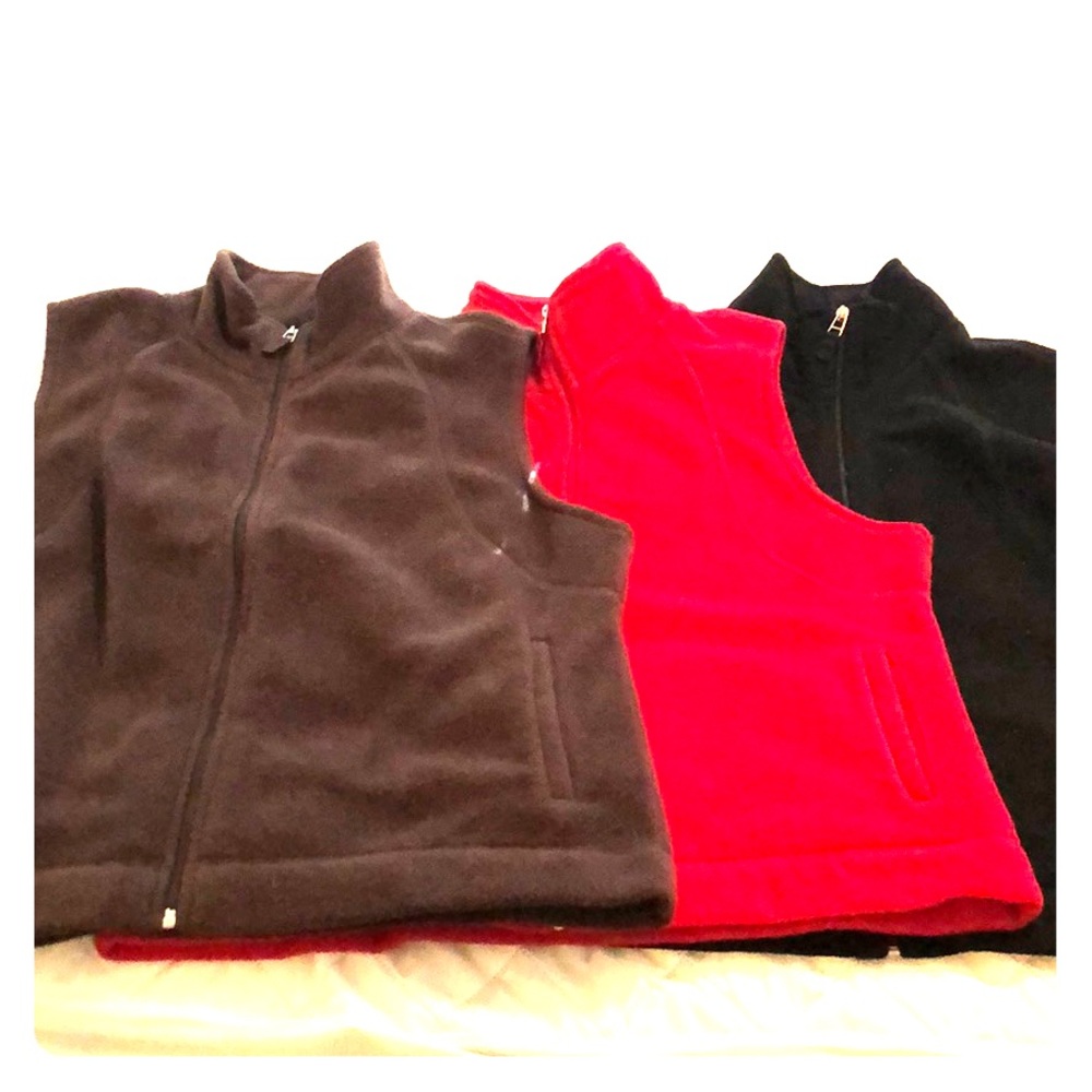Kim Rogers Vest, XL, Three (3) Black Red & Brown